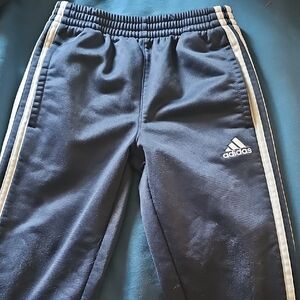 Adidas Blue Sweatpants with Iconic Stripes